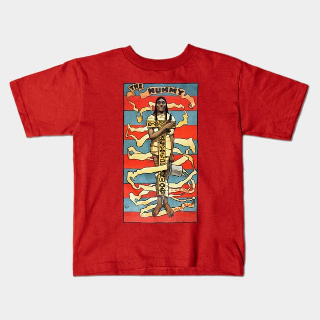 The Mummy poster Kids T-Shirt by UndiscoveredWonders